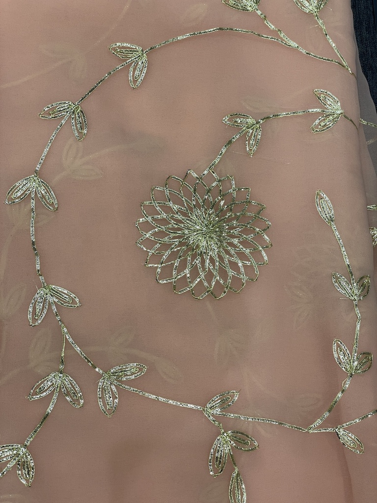 Gotta Patti Saree - Dusty rose
