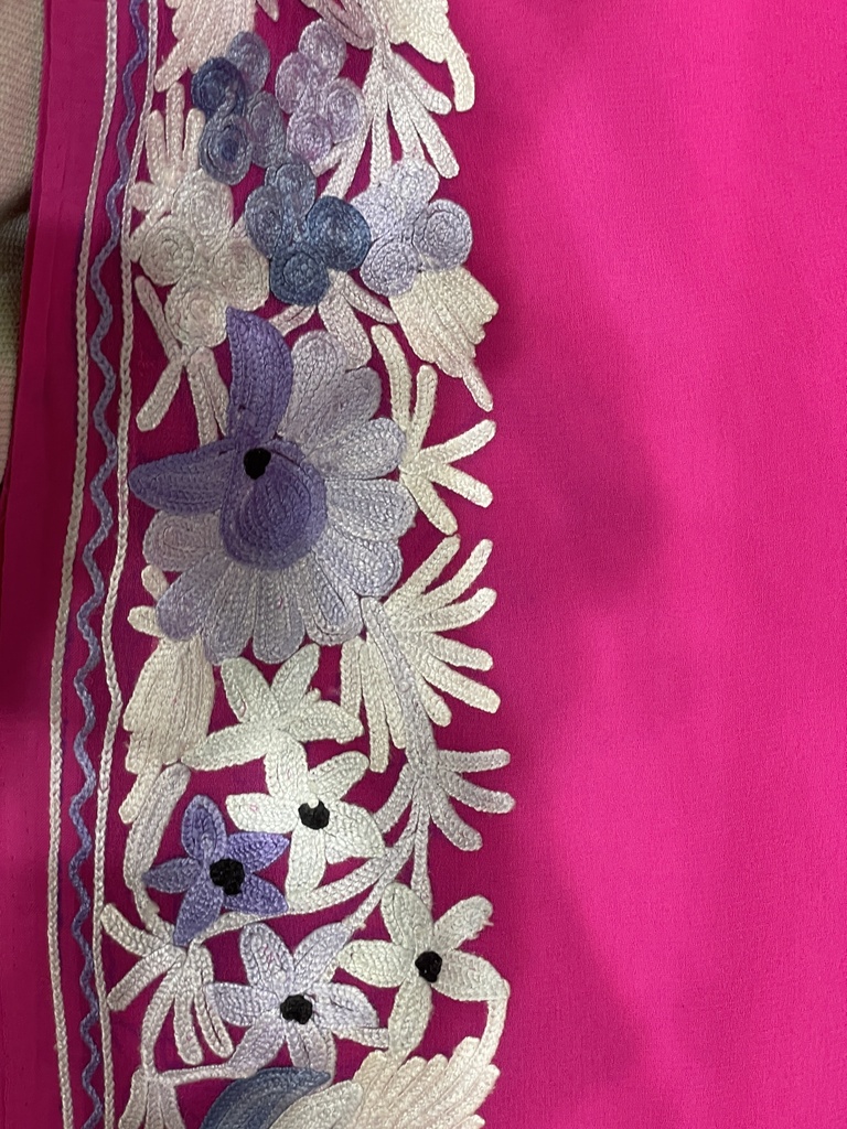 Tie and Die Saree W/Cut Dana work-Chiffon (copy)