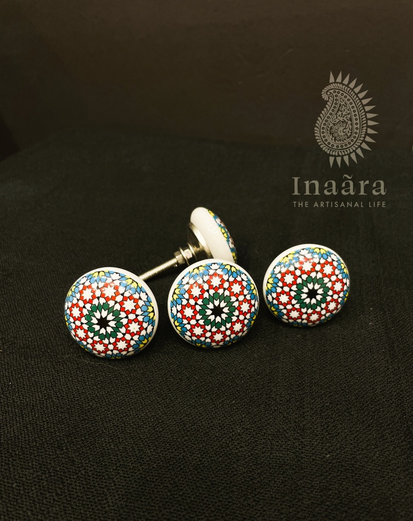 Mandala Ceramic Drawer Knob