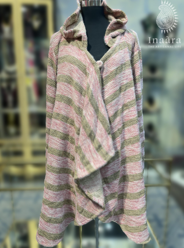 Sandhya Poncho-Pink