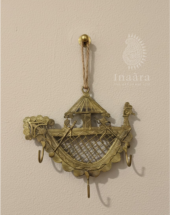 Handmade Brass Dhokra Key Hanger