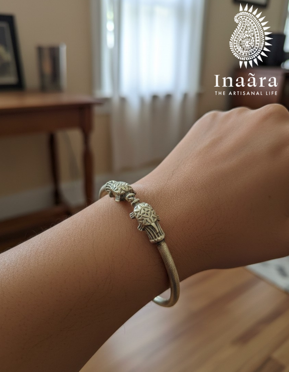 Tribal Silver-Toned Bangles w/ Floral Details (copy)