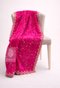 Velvet Dupatta- Fuchsia Pink