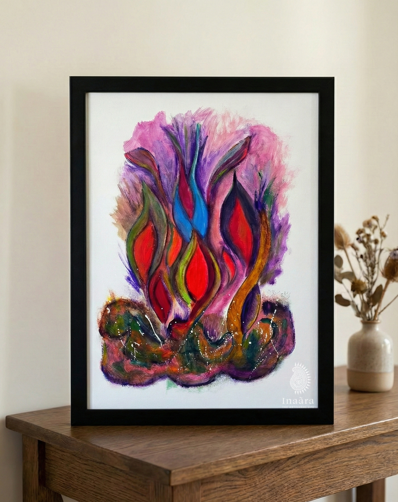 لهب الخيط مع إطار (46×62 سم)