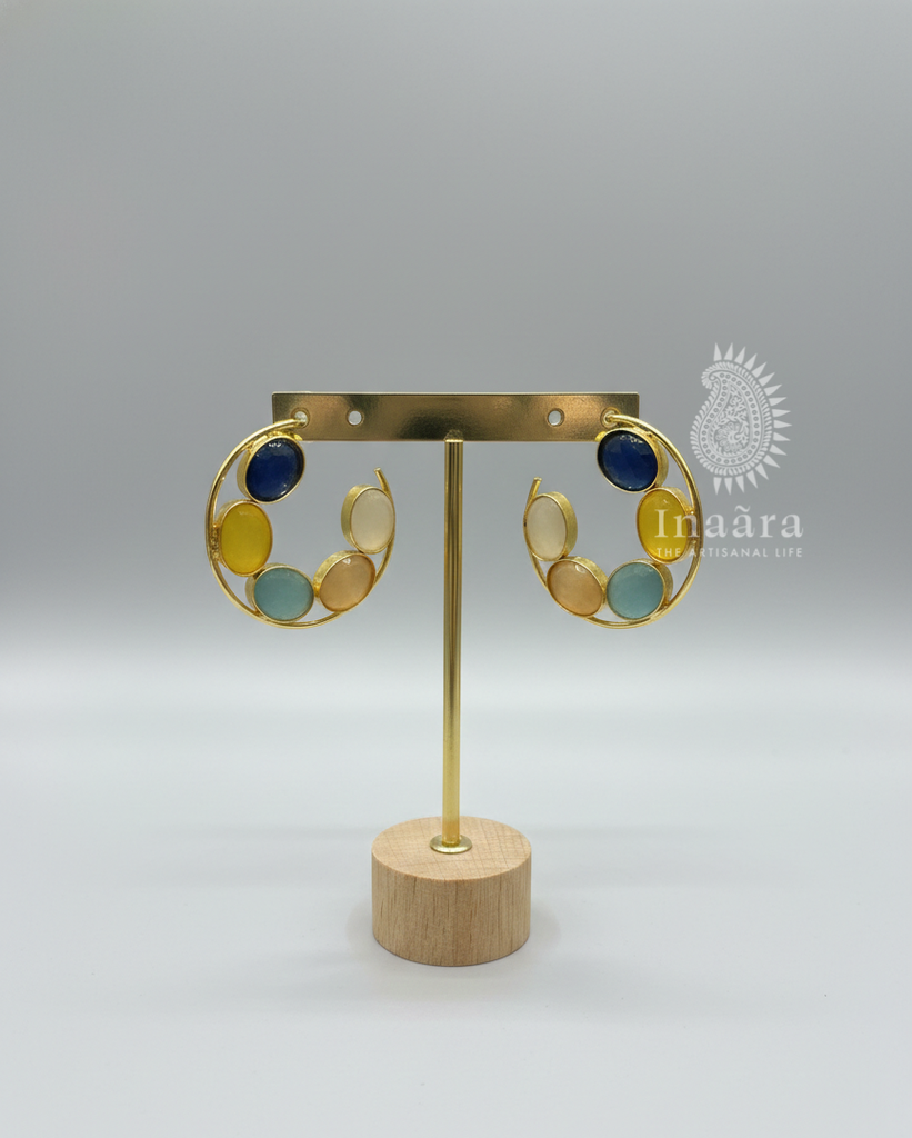 Rainbow Round Earrings