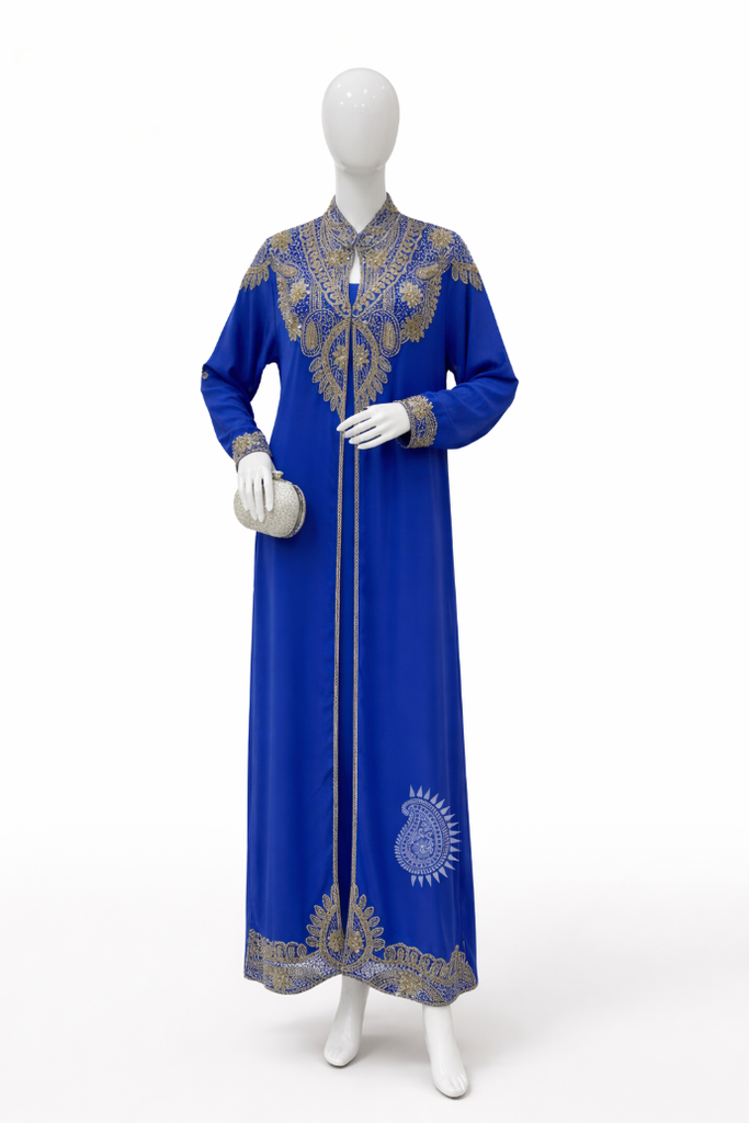Layla Evening Coat-Blue