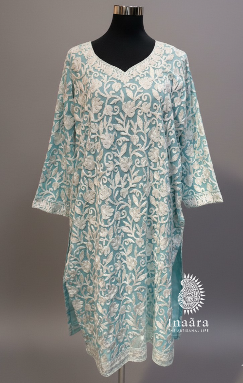 Kashmiri Kurti/Long- Blue