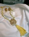 Rita Polki & Pearl Necklace Set - Green