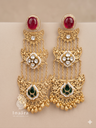 Triple Tier Gold-Plated Earring