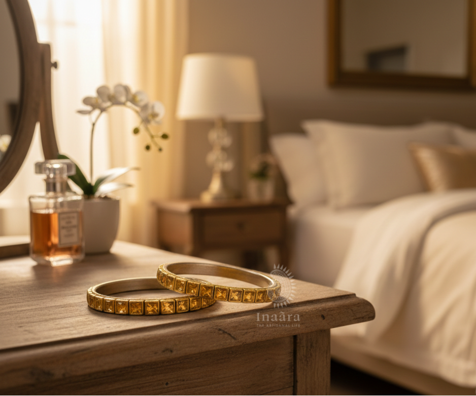 Kundan Stone Bangle/2pcs