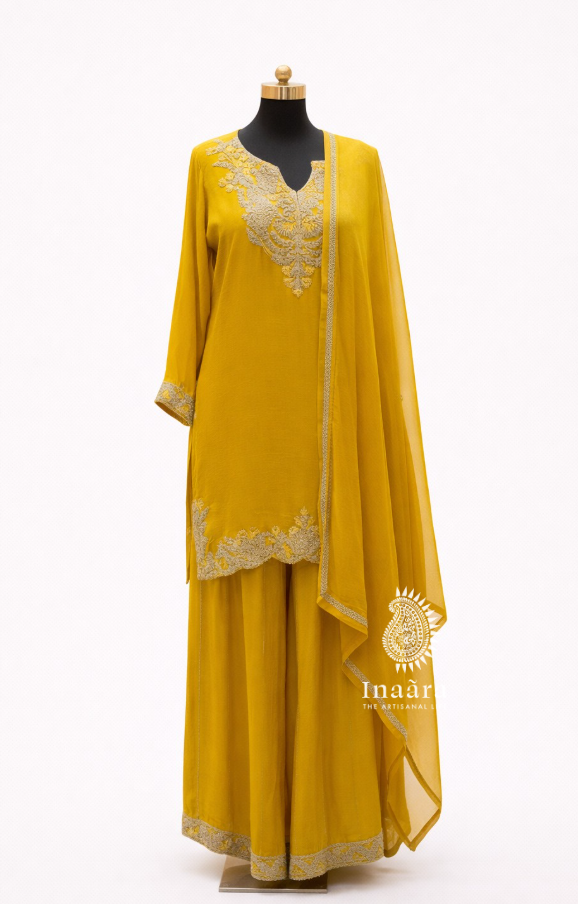 Mustard Kurta Set w/Potli Bag (copy)