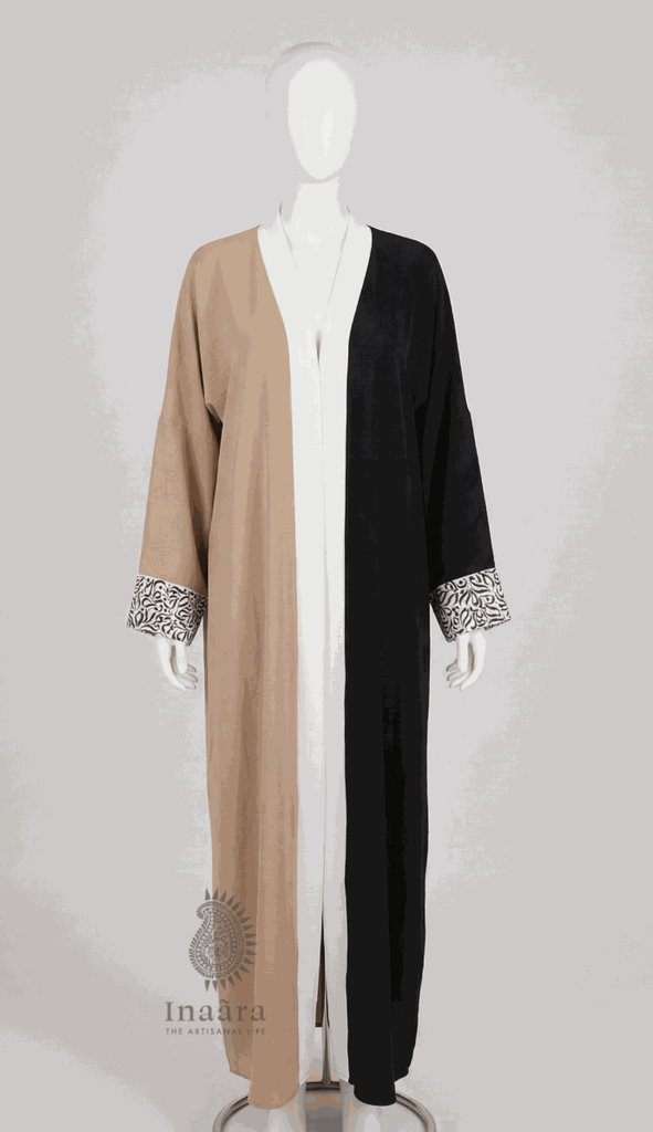 Shabnoor Yin and Yang Handpainted Abaya