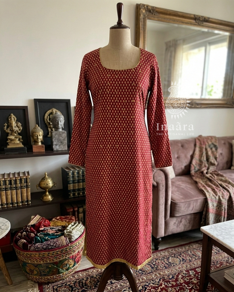 Kurta- Red/Gold