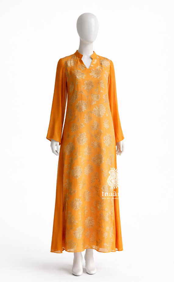 Jalabiya-Floral/Orange
