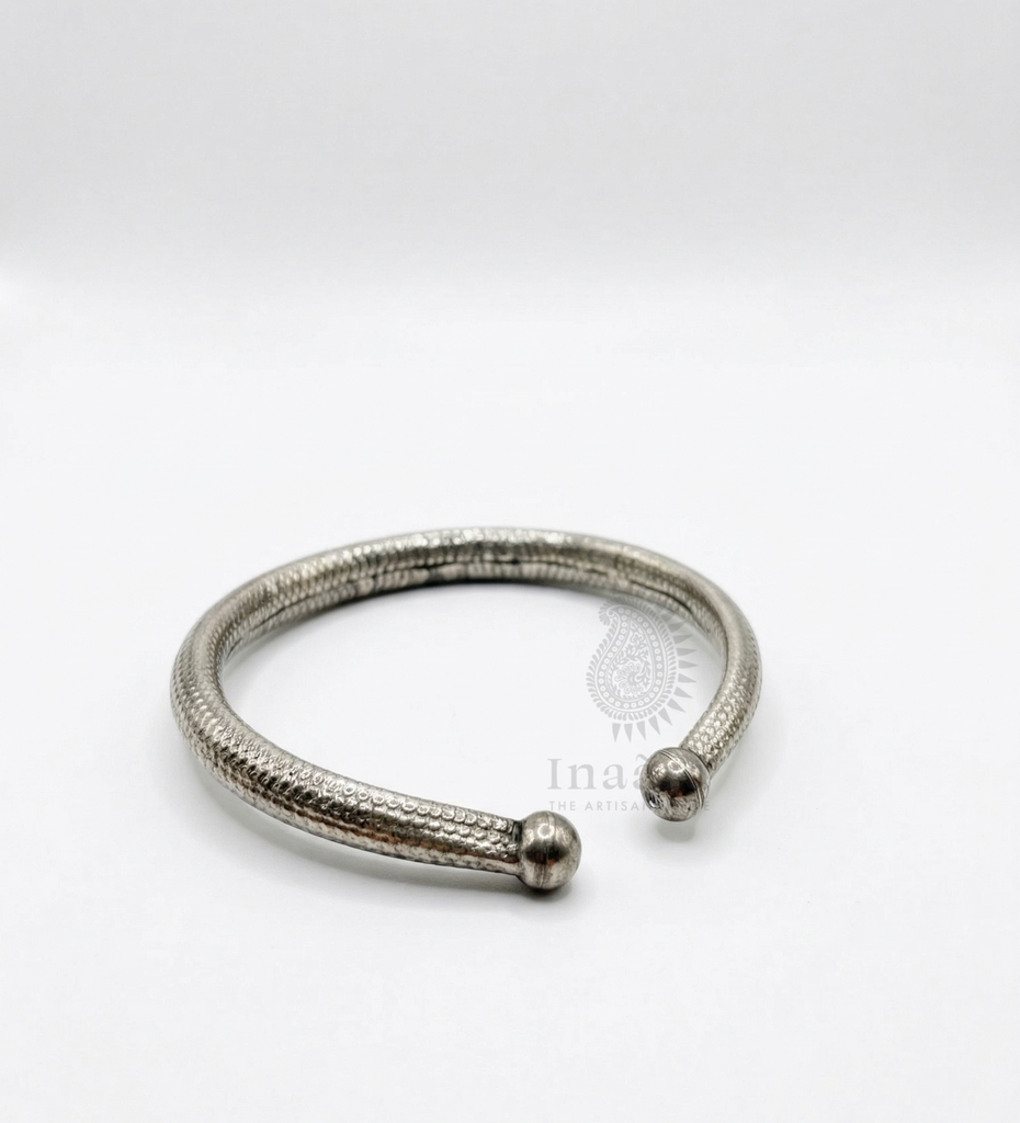 Silver Toned Bangle-Plain
