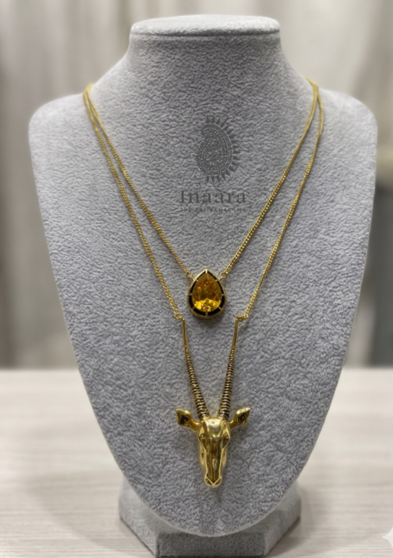 Al- Maha Layered Necklace- Yellow