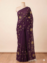 Gotta Patti Saree - Jamun Purple