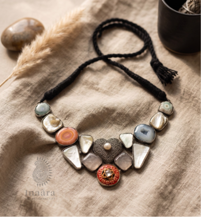 Raw Stone Tribal Necklace 