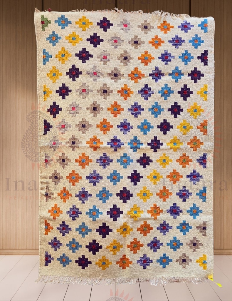 Barfi Handwoven Dhurrie(6x4ft)