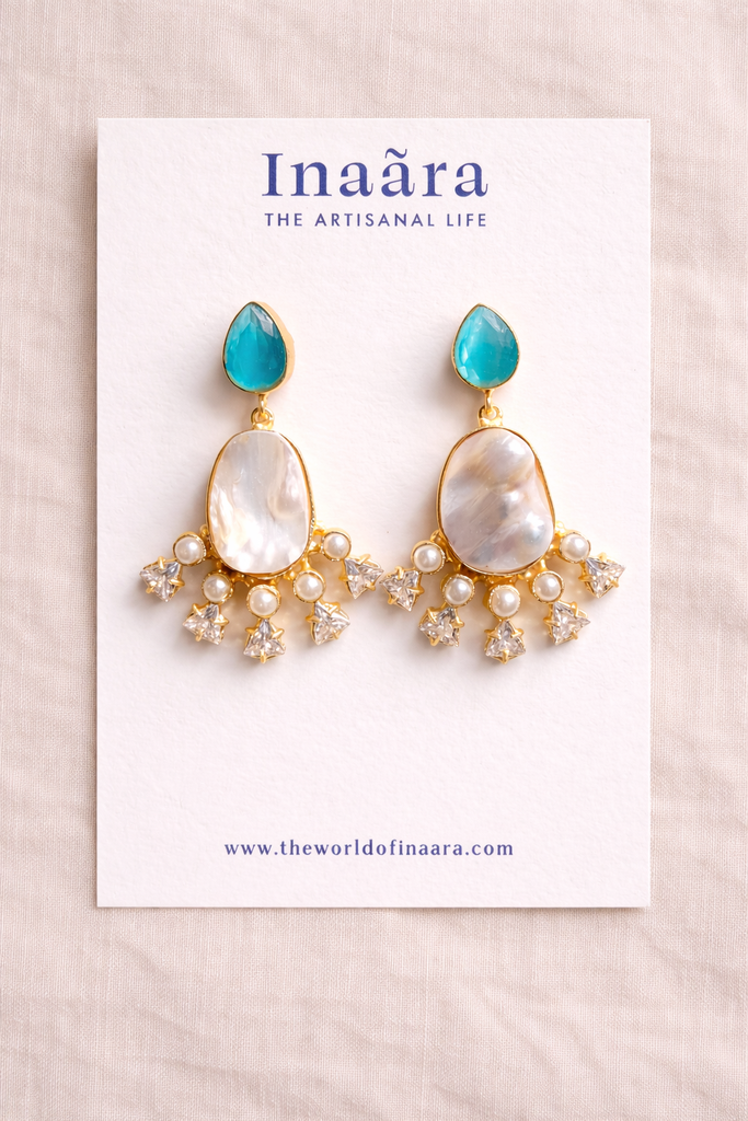 Raw Stone Handcrafted Earrings