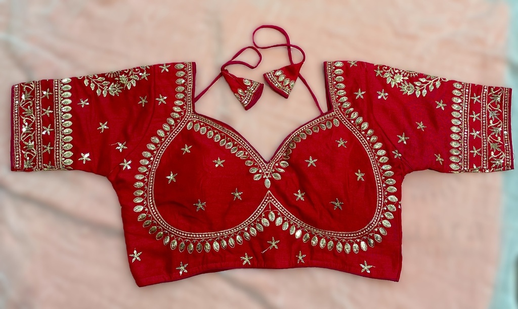 Katori Saree Blouse - Dark Red