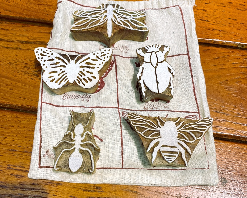 Insects Block Print Stamp Set