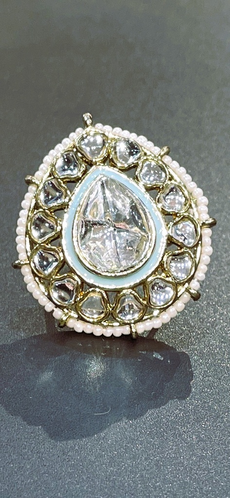 Gold plated jade stone ring (copy)