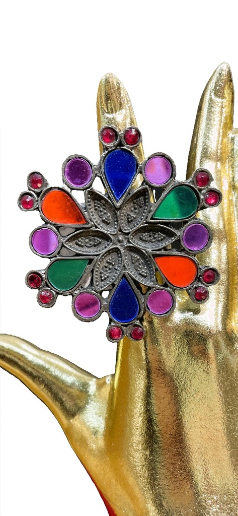 Flower oxidized ring