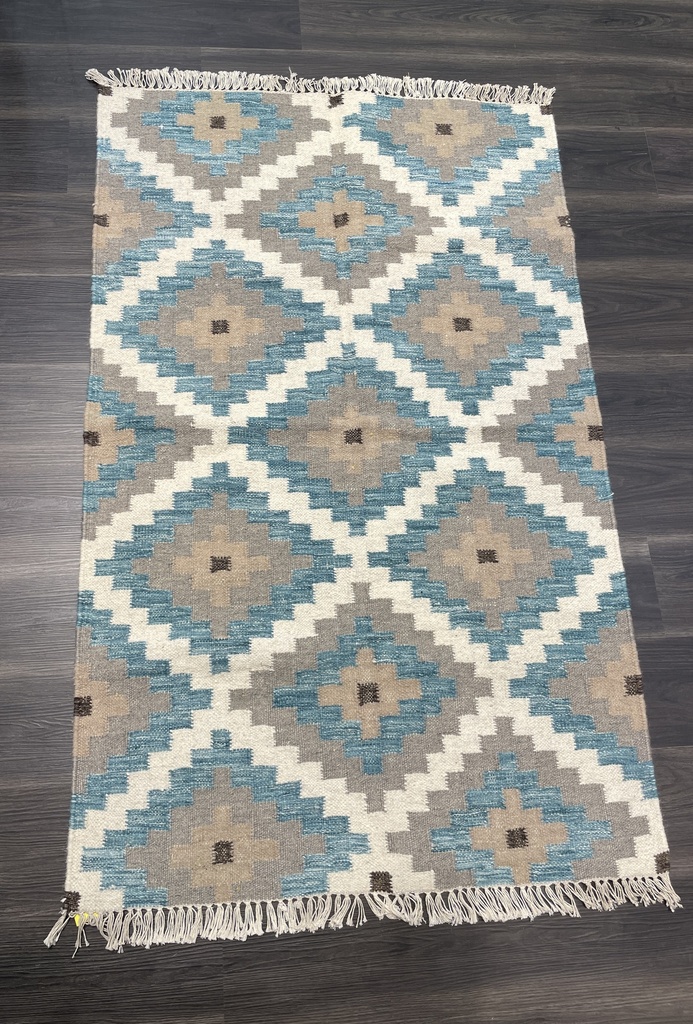 Nayan Handwoven Dhurrie-Blue(5x3ft)