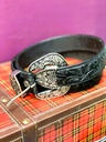Hand Tooled Pure Leather Belt-Black