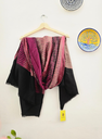 Reversible Ikat Pattern Kashmiri Shawl-Pink