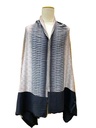 Reversible Ikat Patterned Kashmiri Shawl-Gray
