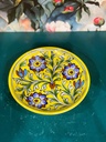 Hand Painted Plates Wall Decor-Yellow/XS