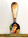 Multicolor Engineered Wood Wall Hanging-Woman