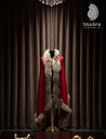 Natural Fur Capes-Red
