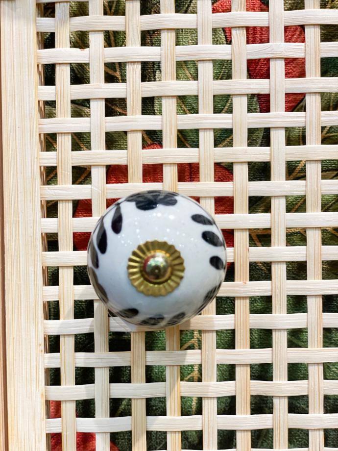 Ceramic Doorknob w/Floral Painted