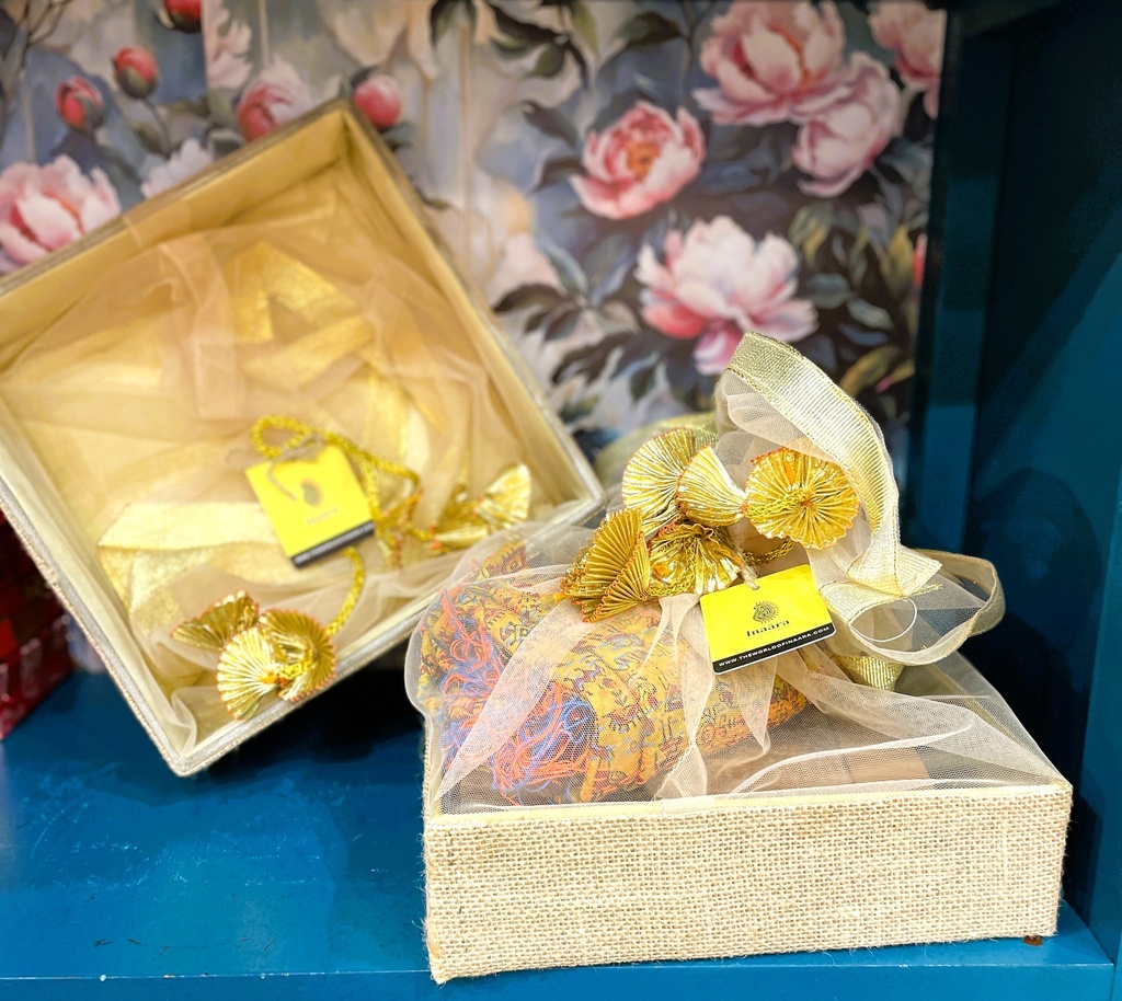 Jute Gift Hamper Basket 10x10
