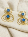 Gold Tone Yellow Stone Hoop Earrings (copy)