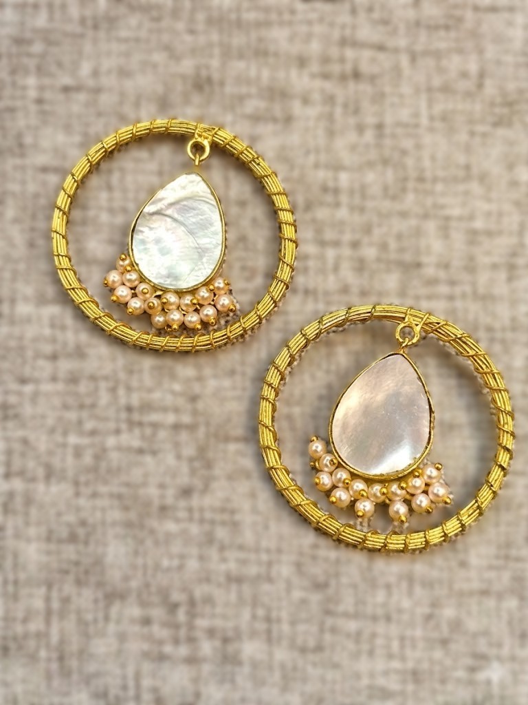 Pink Quartz and Pearls Earring (copy)