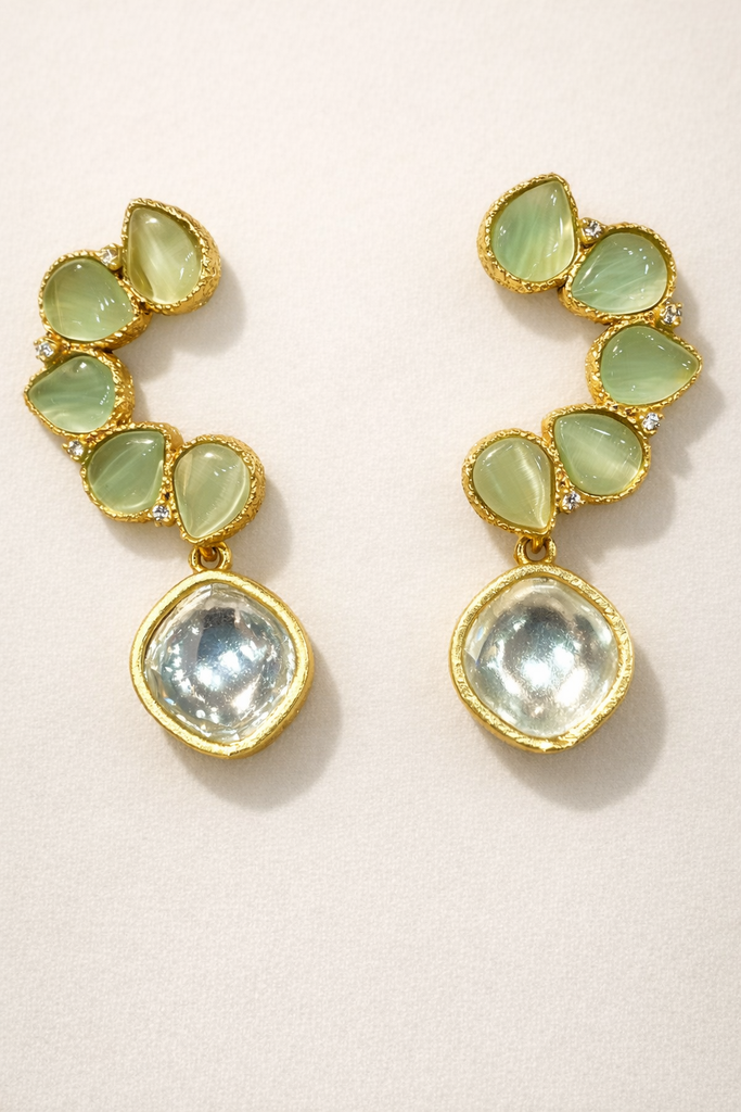 Simple Monalisa Stone Earrings