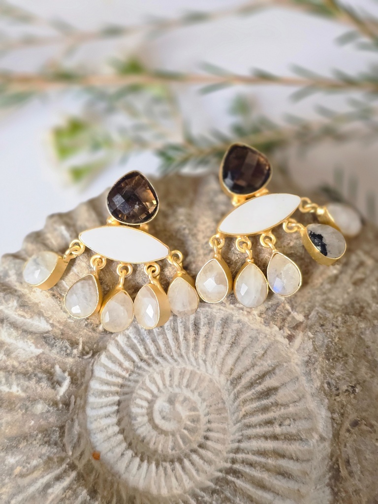 Athena onyx earrings