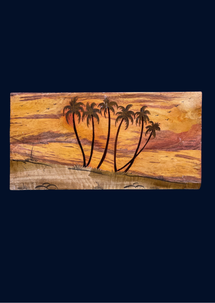 Tropical Sunset-Wood Inlay Art by South  Indian Craftsmen