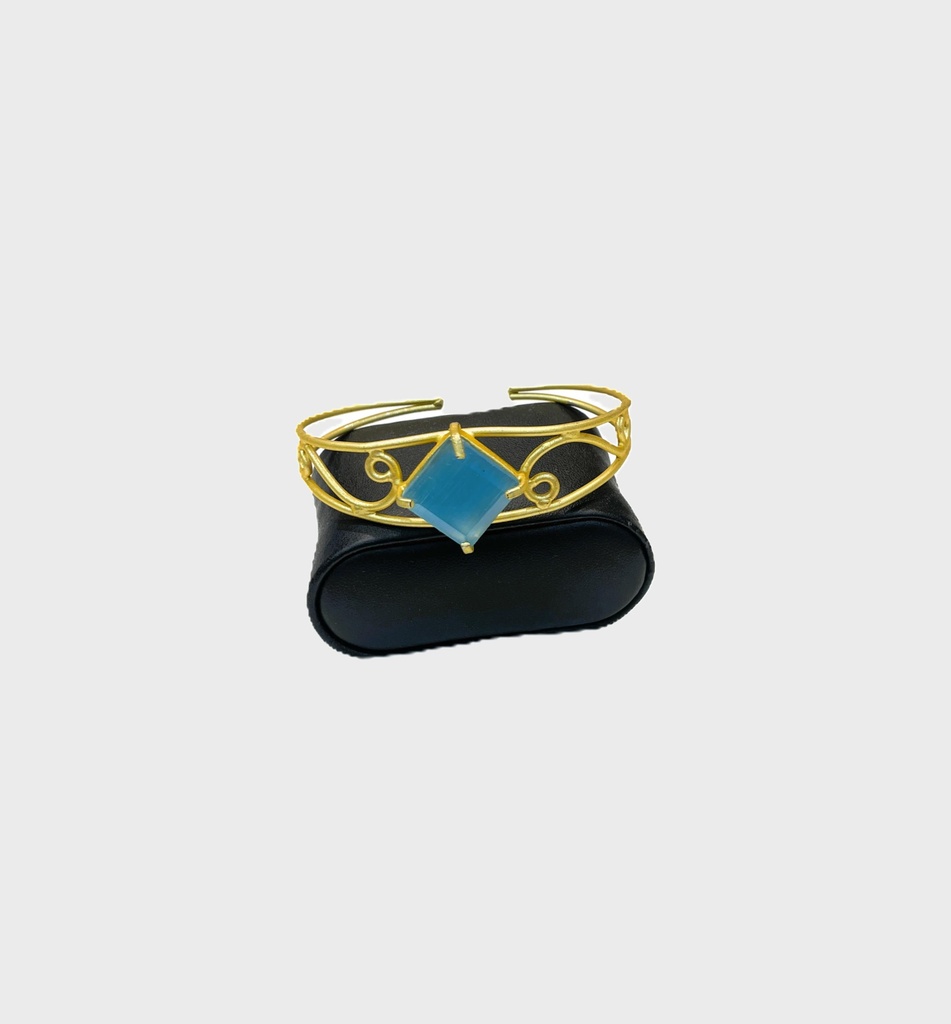 Pink Banded Agate Wrist Cuff Bangle (copy)