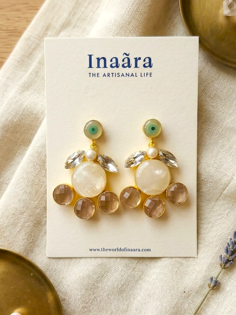 Handcrafted Evil Eye Dangle Earrings