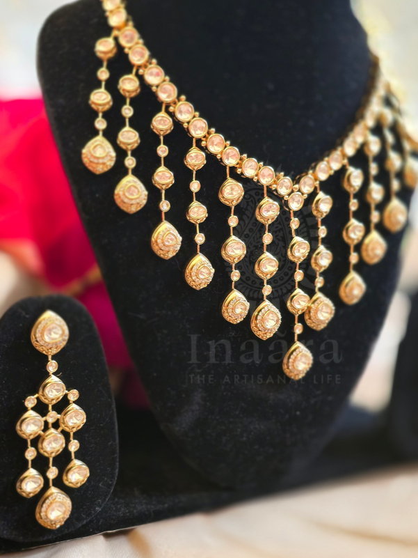 Blue-Stoned Kundan Polki Set (copy)