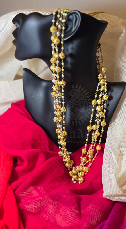Pearl & Gold-Toned Beads Necklace