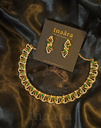 Zirconia Emerald Green Choker Set