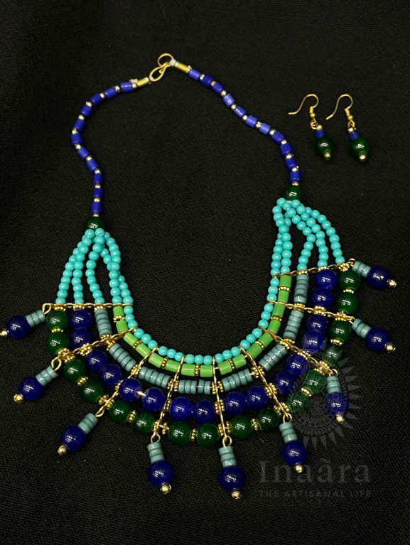 Ocean Breeze Beaded Necklace & Earring Set