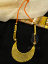 Crescent Moon Dhokra Necklace