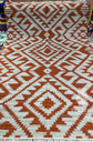 Handwoven Dhurrie- Orange (8x5ft)